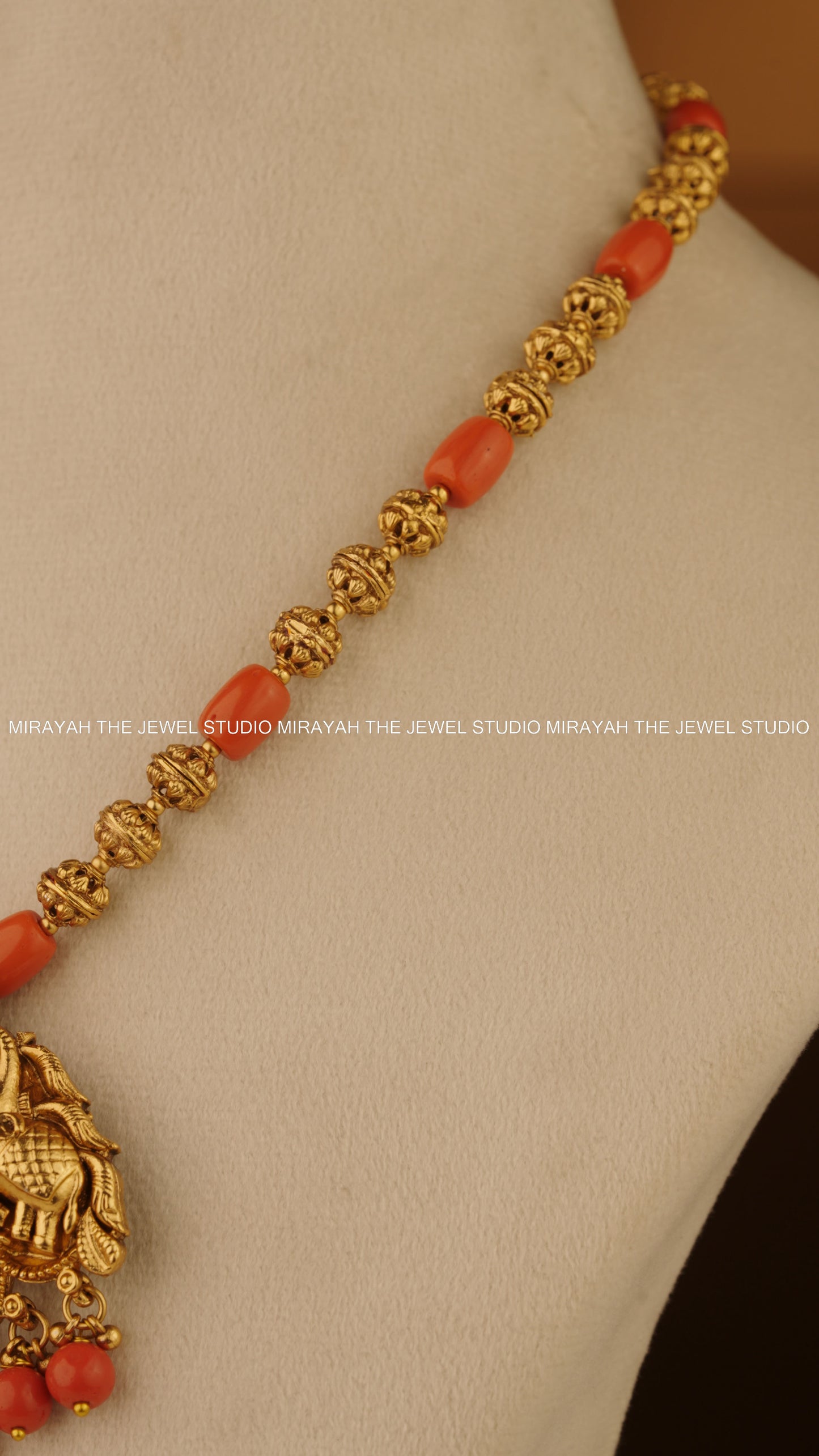 PADMASANA LAKSHMI CORAL HARAM