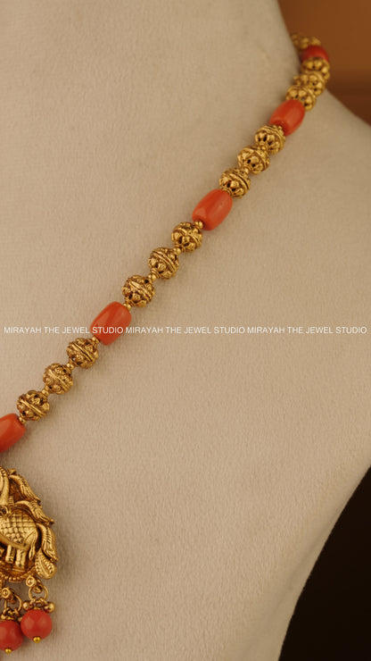 PADMASANA LAKSHMI CORAL HARAM