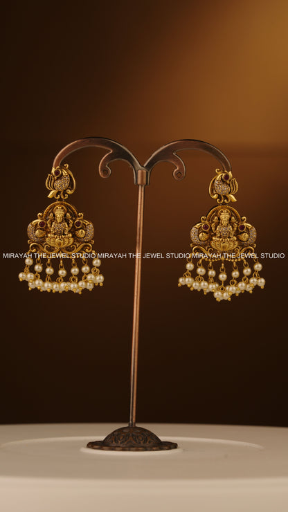 PEACOCK TARANGINI NECKLACE - WHITE