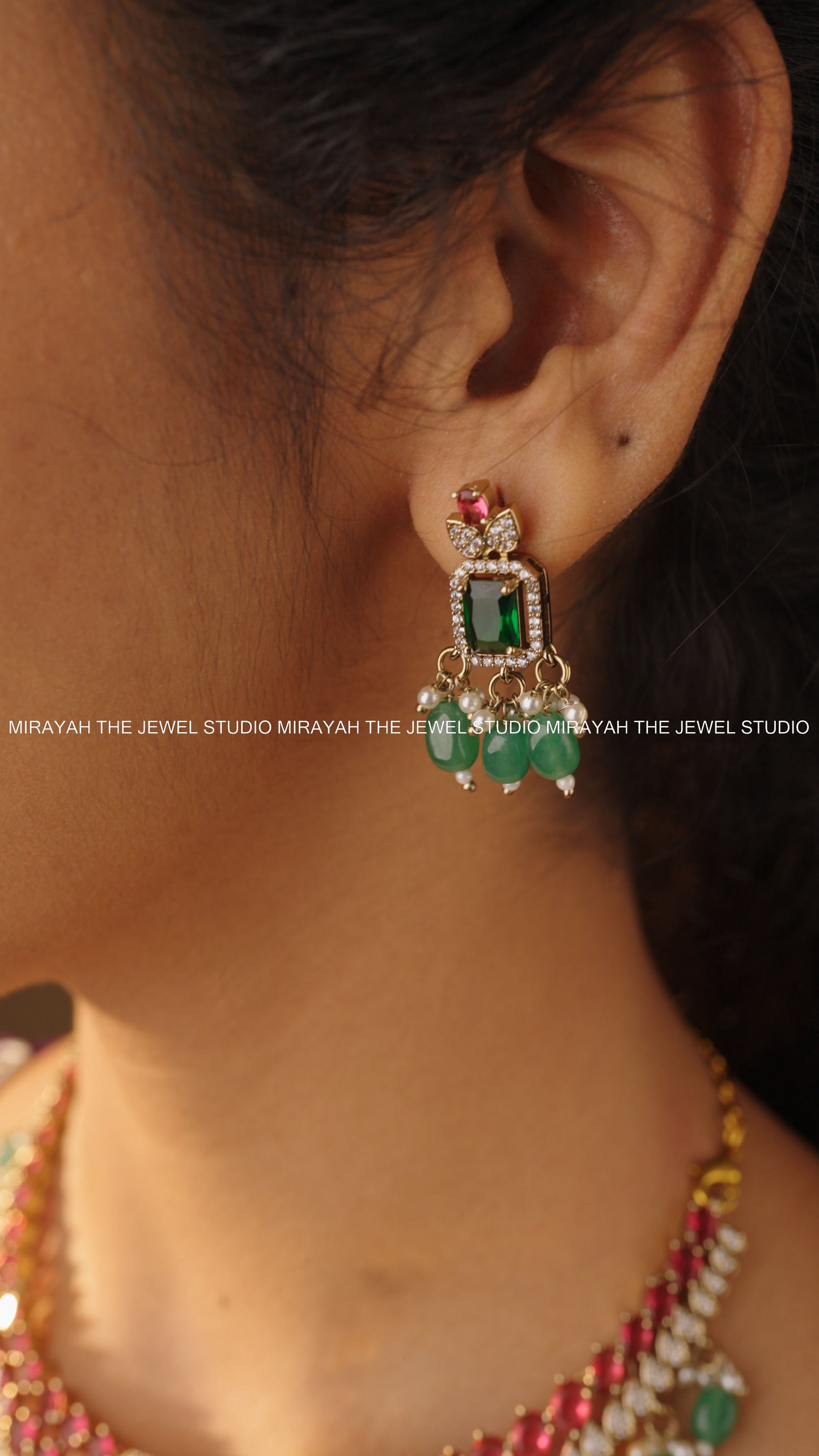 STRAWBERRY KUNDAN ELEGANCE NECKLACE