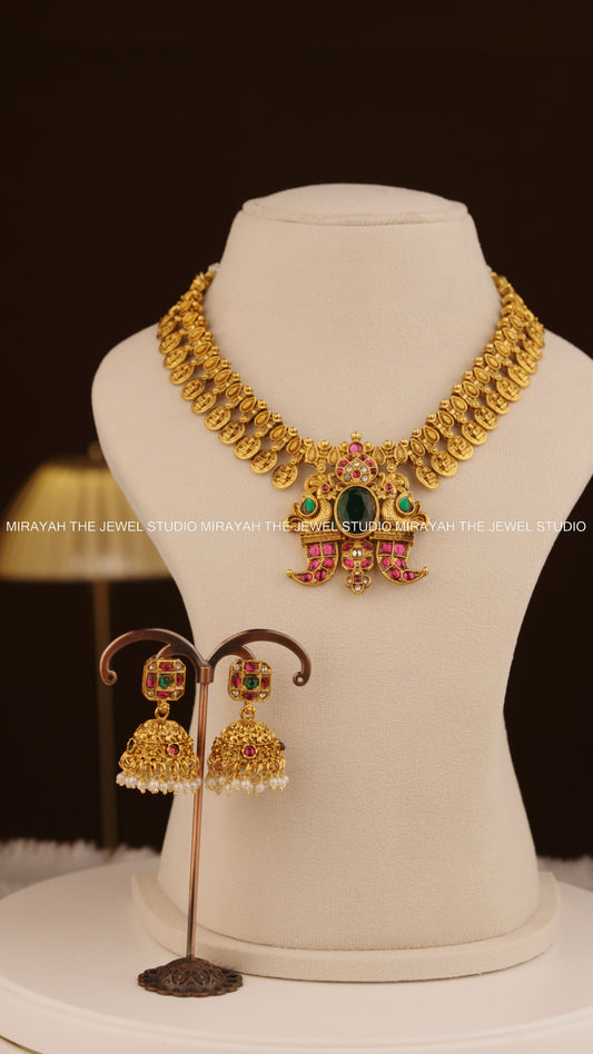 MARAGATHA MAYURI NECKLACE