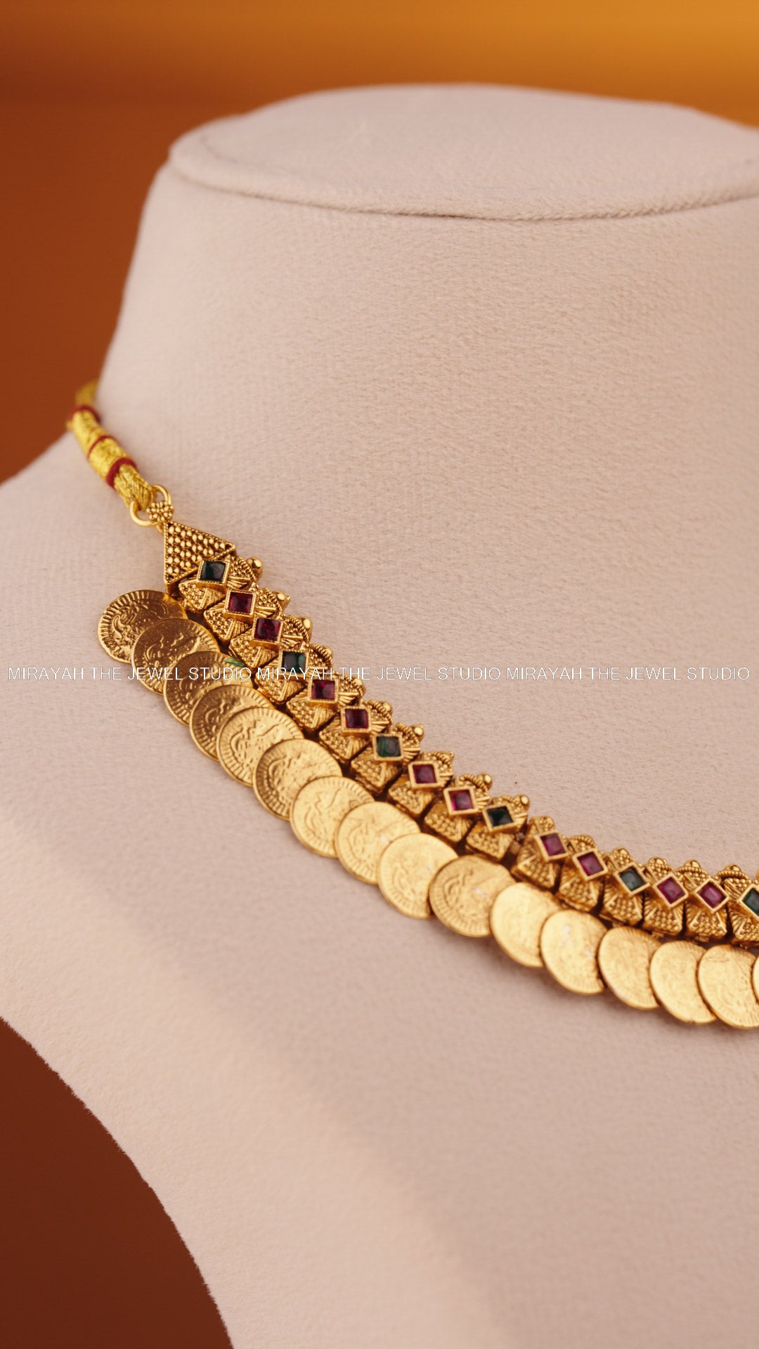 SREE MUDRA NECKLACE - RED AND GREEN