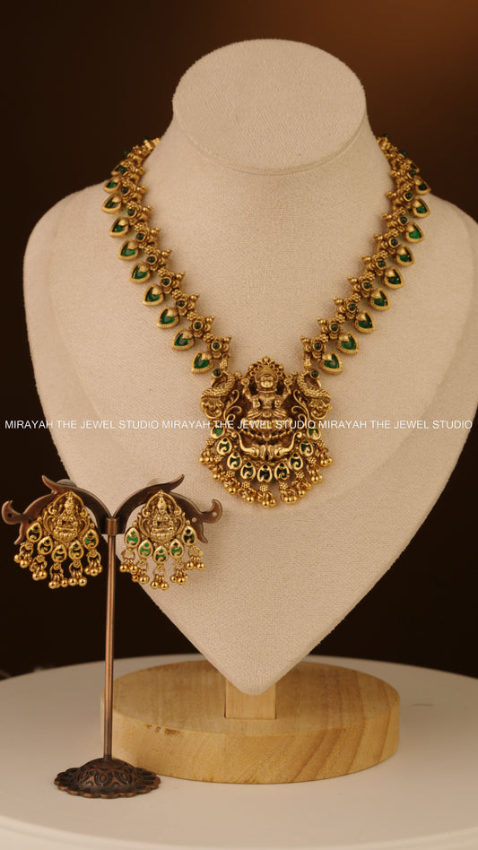 SRI KAMALA PALAKKA NECKLACE - GREEN