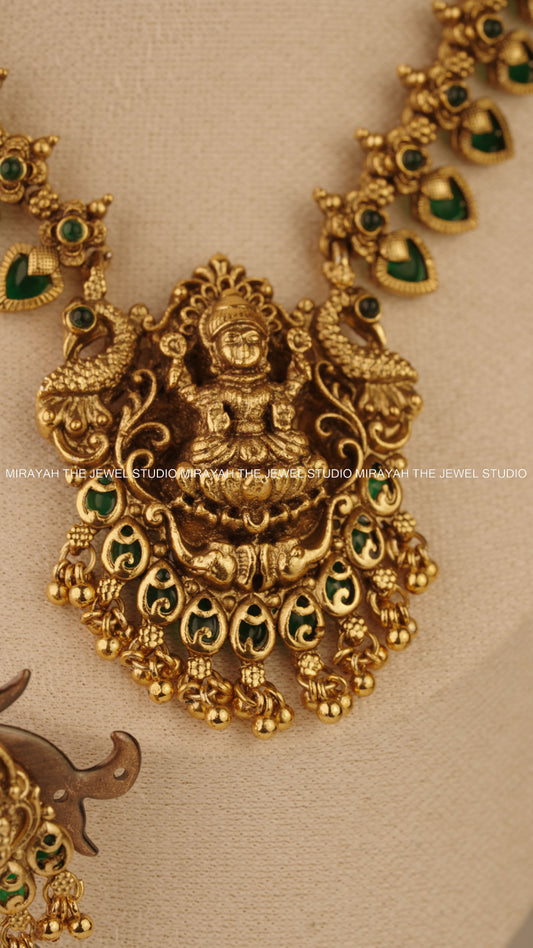 SRI KAMALA PALAKKA NECKLACE - GREEN