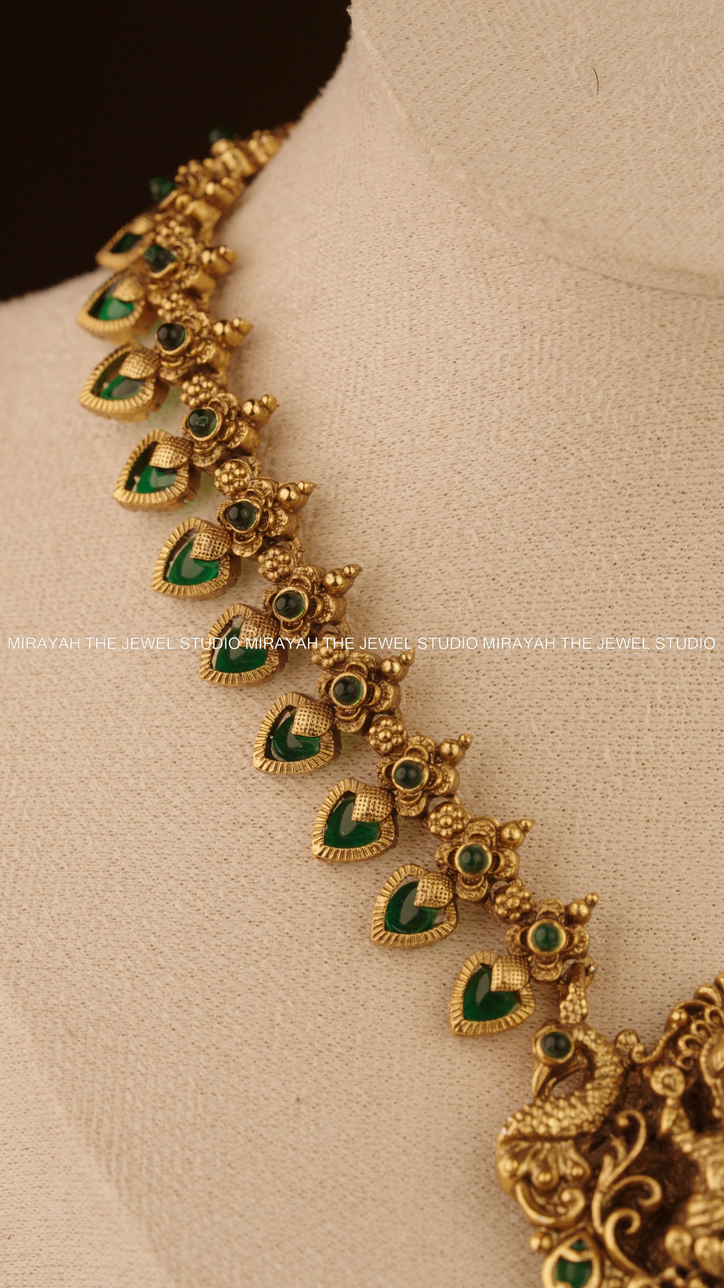 SRI KAMALA PALAKKA NECKLACE - GREEN