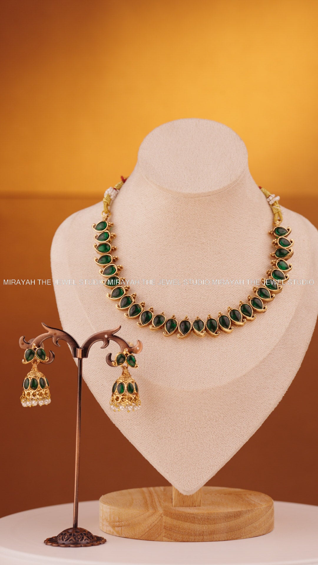 PONMANI MANGO NECKLACE - GREEN