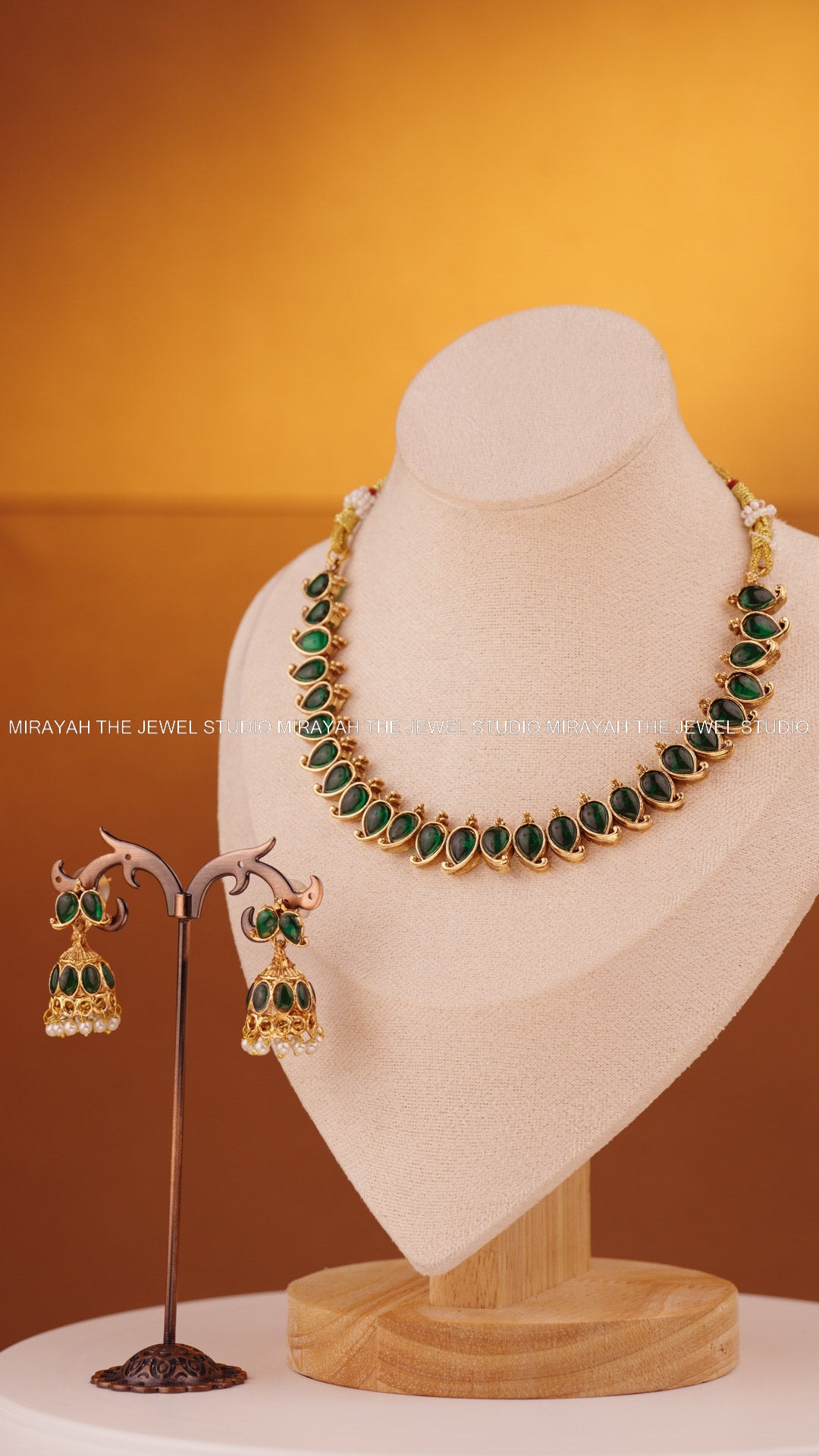 PONMANI MANGO NECKLACE - GREEN
