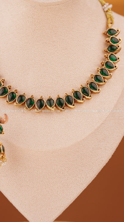 PONMANI MANGO NECKLACE - GREEN