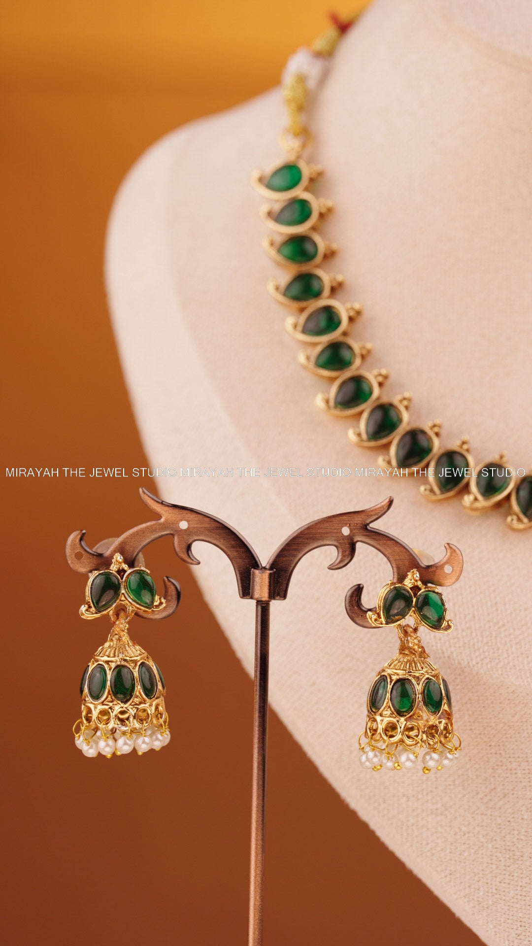 PONMANI MANGO NECKLACE - GREEN