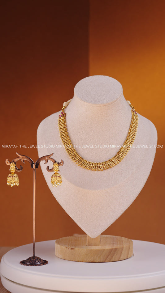 PREMIUM SWARNA LAHARI NECKLACE - PINK