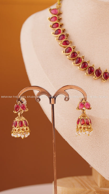 PONMANI MANGO NECKLACE - RED