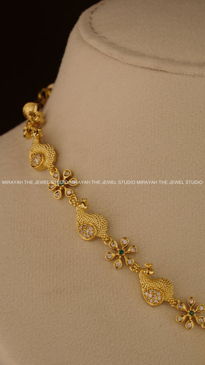 GOLDEN BLOSSOM LAKSHMI NECKLACE
