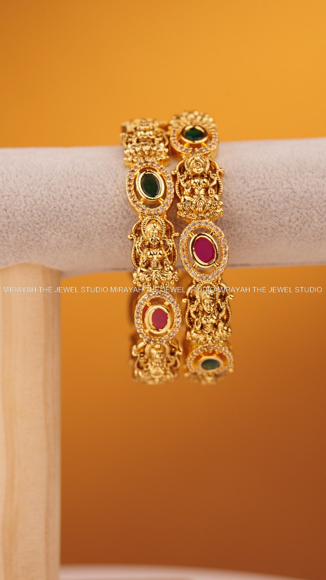TEMPLE LAKSHMI BANGLES (2PCS)