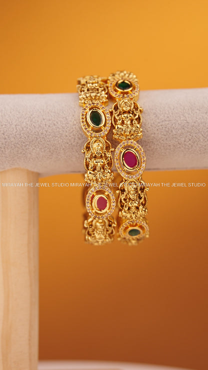 TEMPLE LAKSHMI BANGLES (2PCS)