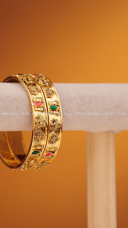 SHANKA CHAKRA BANGLES (2PCS)