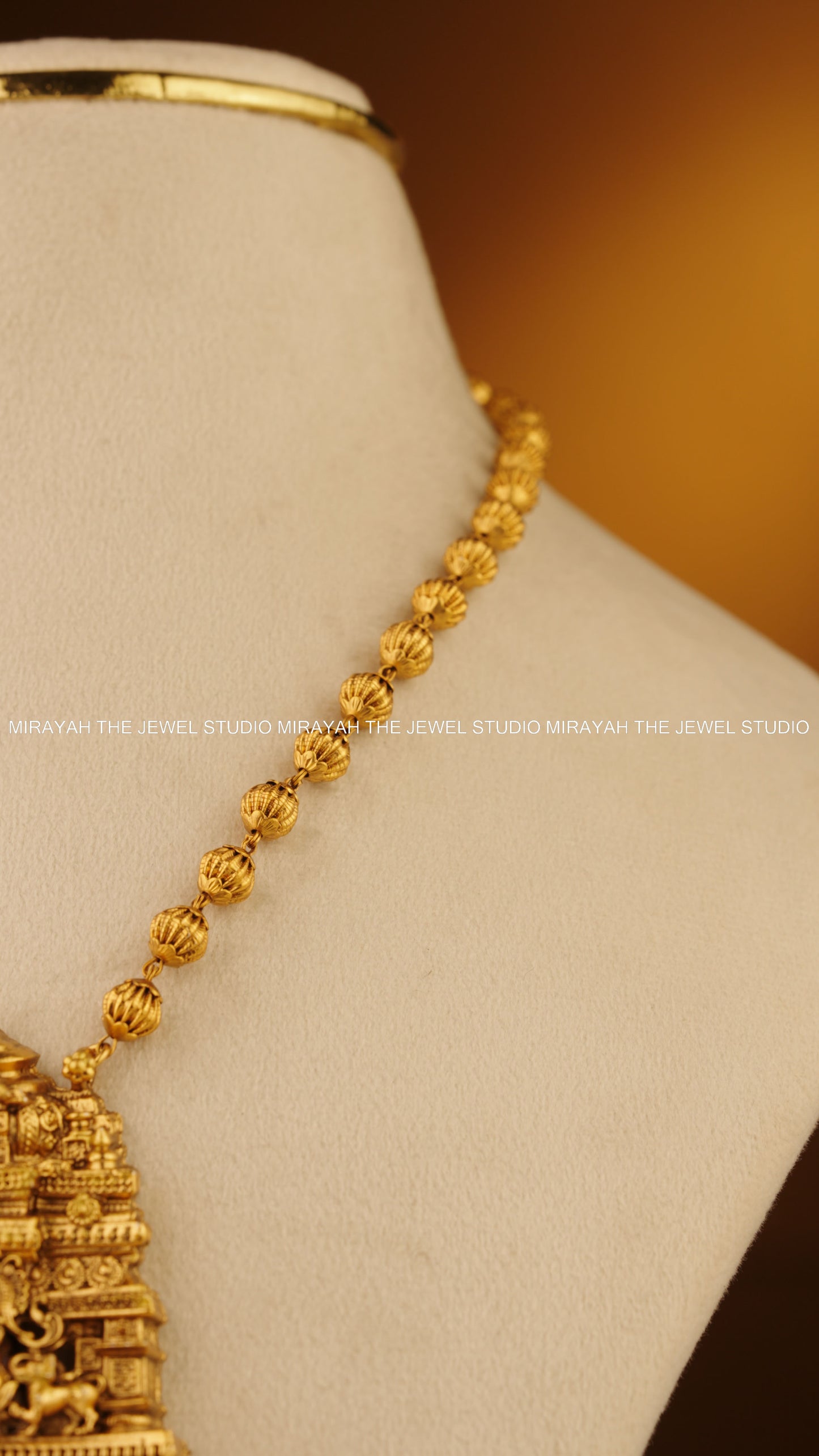 LAKSHMI GOPURA HARAM -  RUBY AND GREEN
