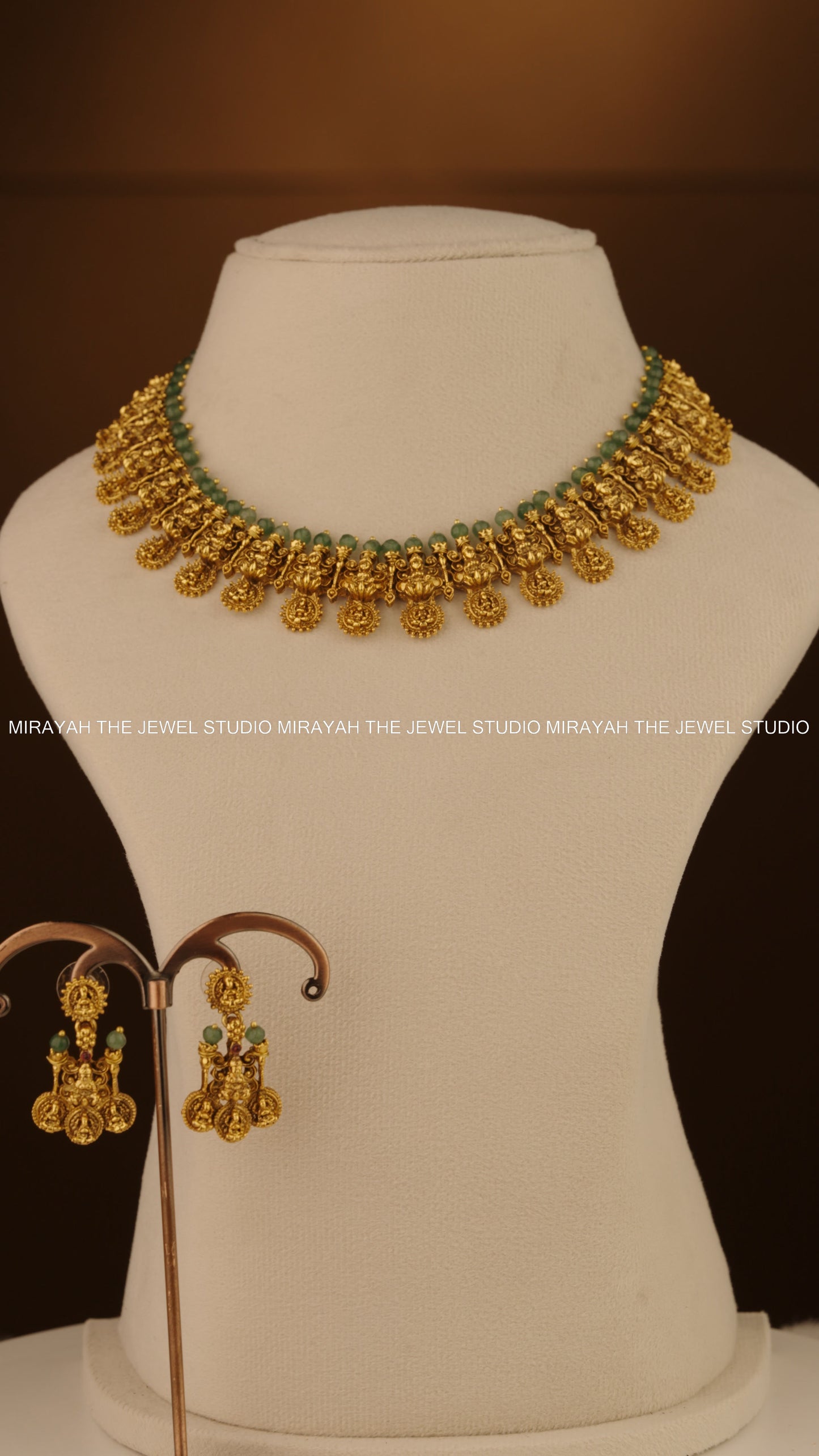 GREEN AURA COIN NECKLACE