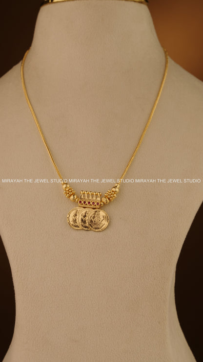 AISHWARYA KAASU NECKLACE - MICRO PLATED