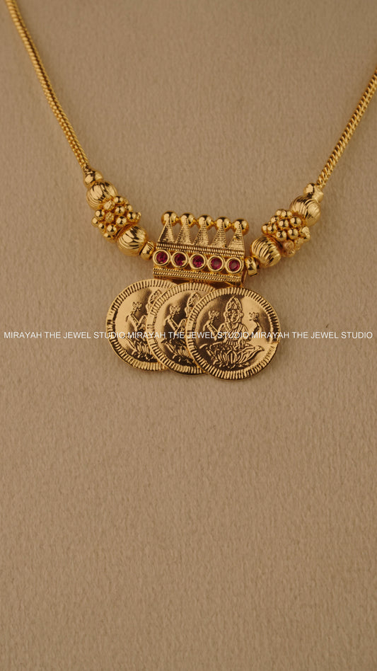 AISHWARYA KAASU NECKLACE - MICRO PLATED