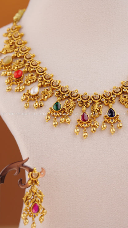 NAVARATNA ROYALE NECKLACE