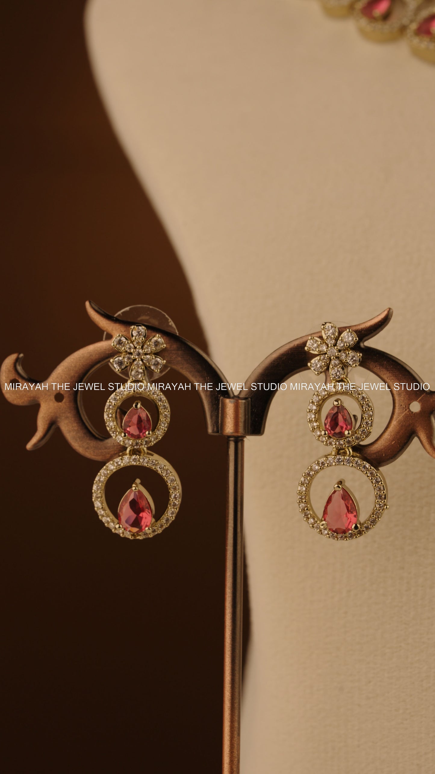 BLUSH DEW ELEGANCE NECKLACE - RUBY