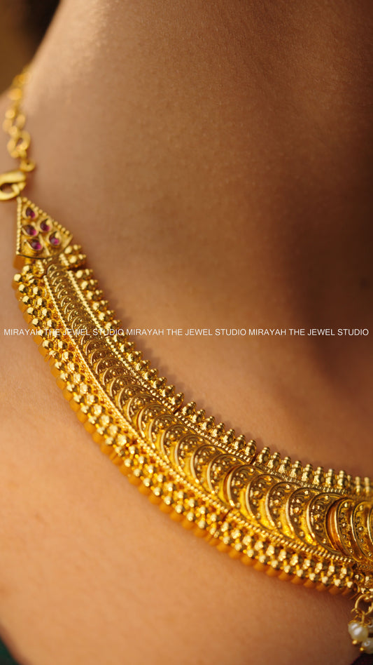 PREMIUM NAVARATNA COIN NECKLACE