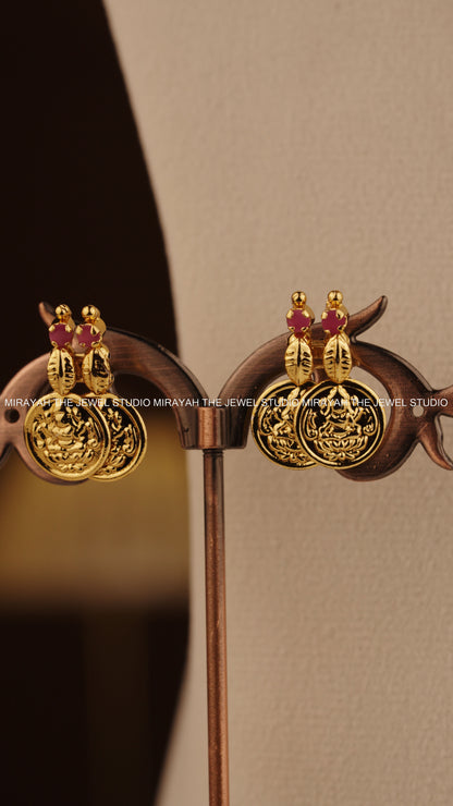 RAJALAKSHMI ROYALE KAASU NECKLACE - RUBY