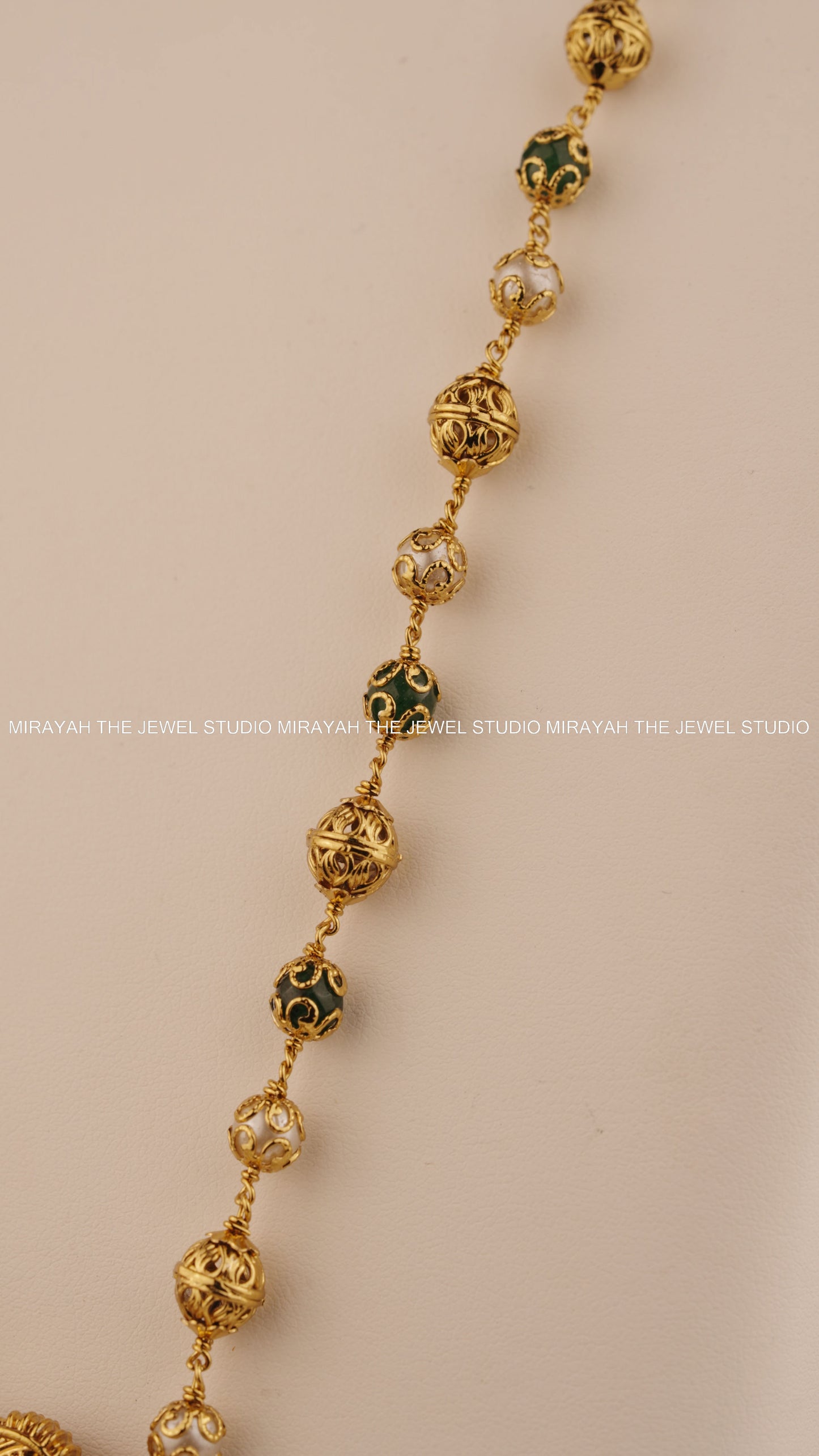 HARE KRISHNA HARAM - GREEN AND RUBY