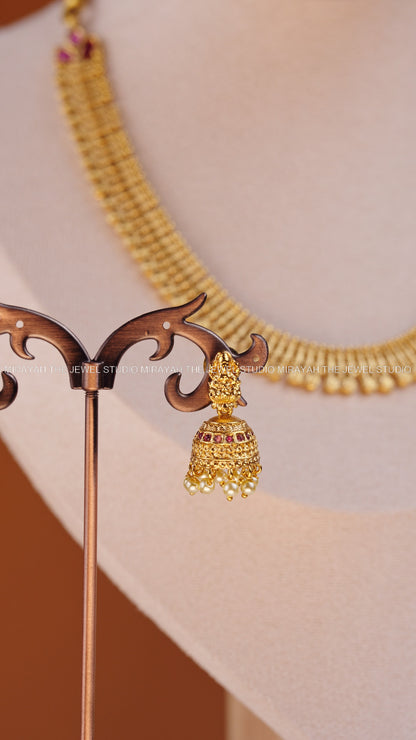 PREMIUM SWARNA LAHARI NECKLACE - PINK