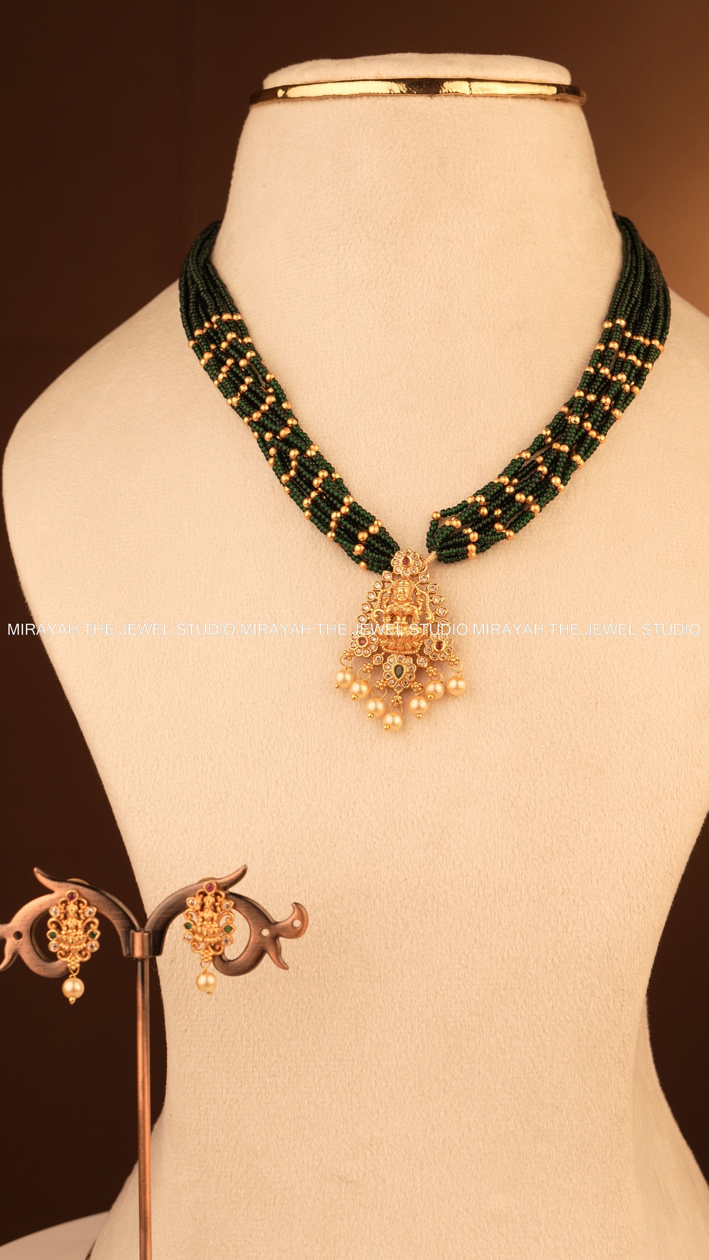 NITYA MANGALYAM NECKLACE - GREEN