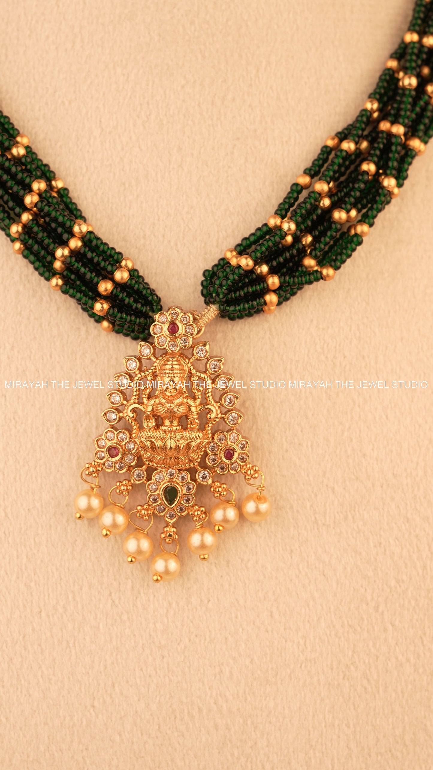 NITYA MANGALYAM NECKLACE - GREEN