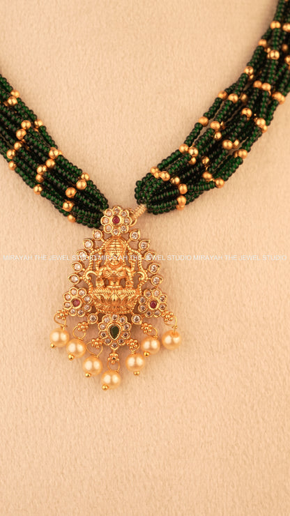 NITYA MANGALYAM NECKLACE - GREEN