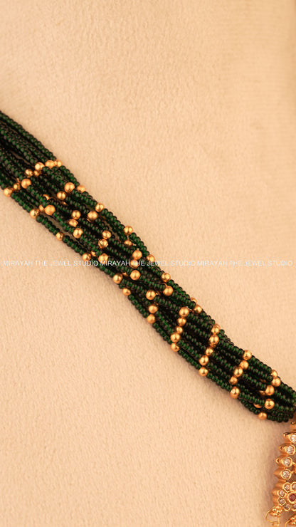 NITYA MANGALYAM NECKLACE - GREEN