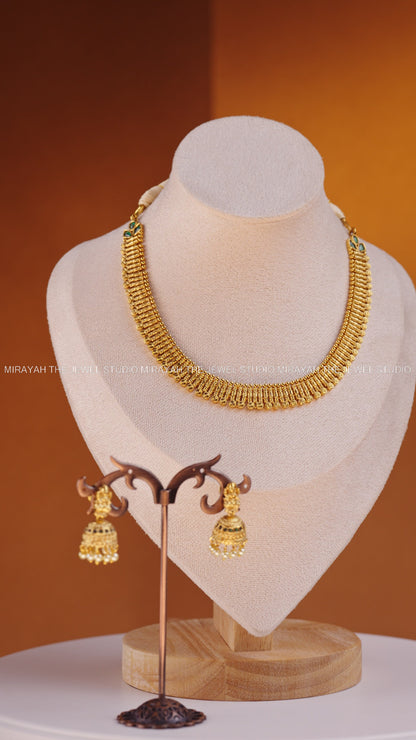 PREMIUM SWARNA LAHARI NECKLACE - GREEN