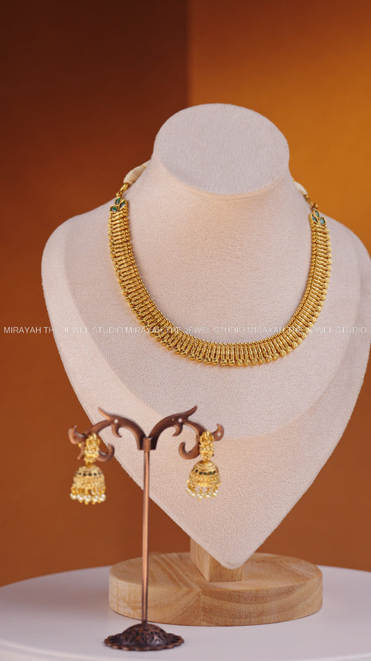 PREMIUM SWARNA LAHARI NECKLACE - GREEN