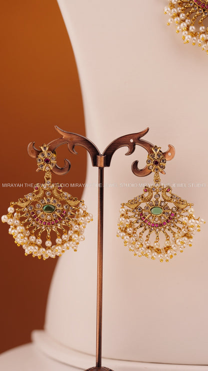 PREMIUM MOTI MAYURA NECKLACE