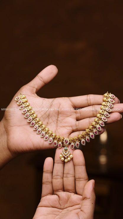 PREMIUM RUBY ELEPHANT NECKLACE