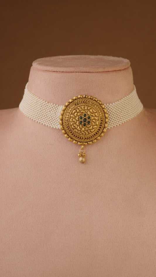 MUKTA CHAKRA CHOKER - GREEN