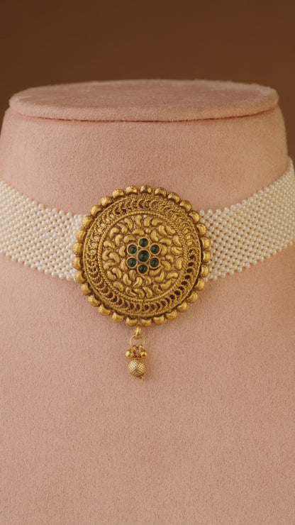 MUKTA CHAKRA CHOKER - GREEN