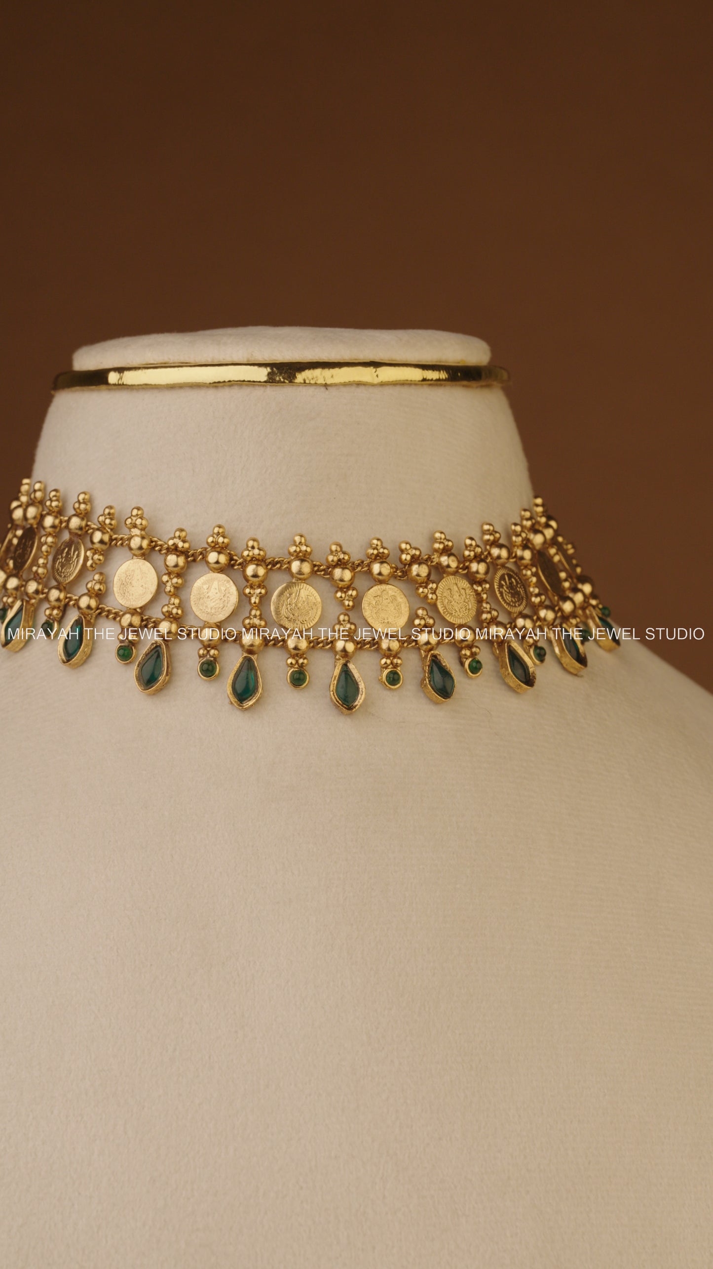 NAGAS COIN CHOKER/NECKLACE - GREEN