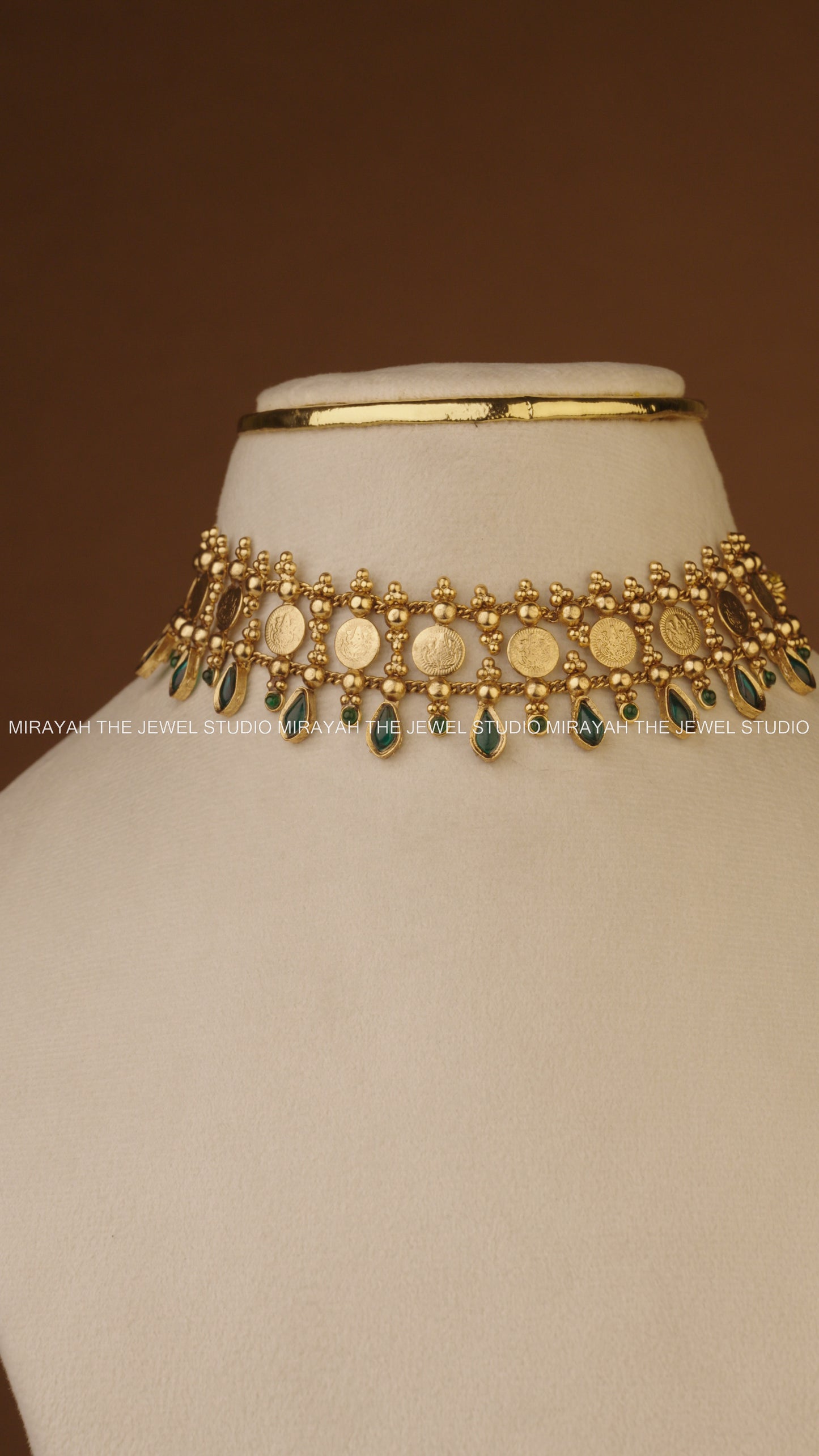 NAGAS COIN CHOKER/NECKLACE - GREEN
