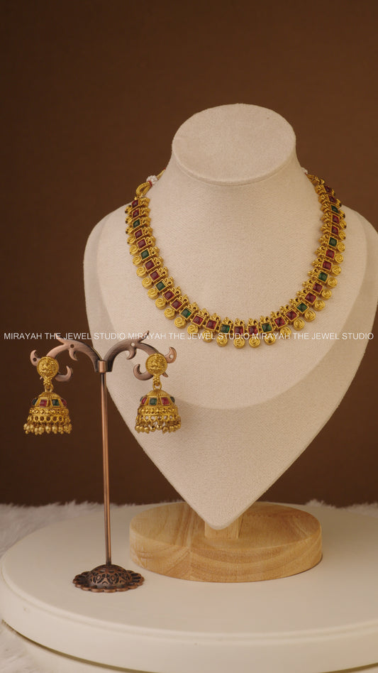 RANGSUTRA NECKLACE - RED AND GREEN