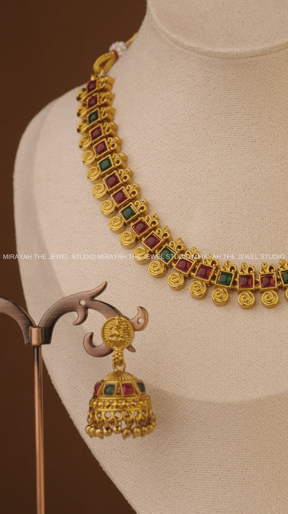 RANGSUTRA NECKLACE - RED AND GREEN