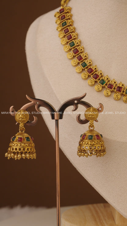 RANGSUTRA NECKLACE - RED AND GREEN