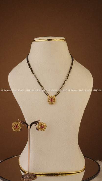 SOUBAGYA SUTRA NECKLACE - RED