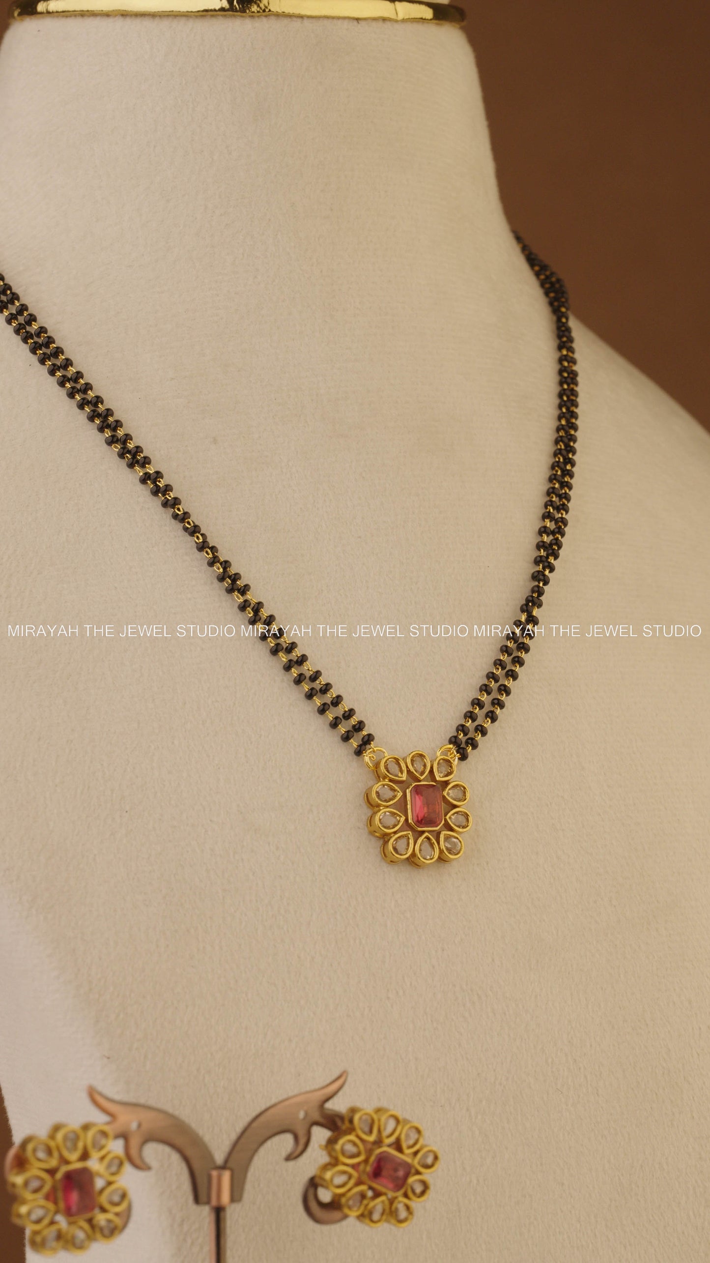 SOUBAGYA SUTRA NECKLACE - RED