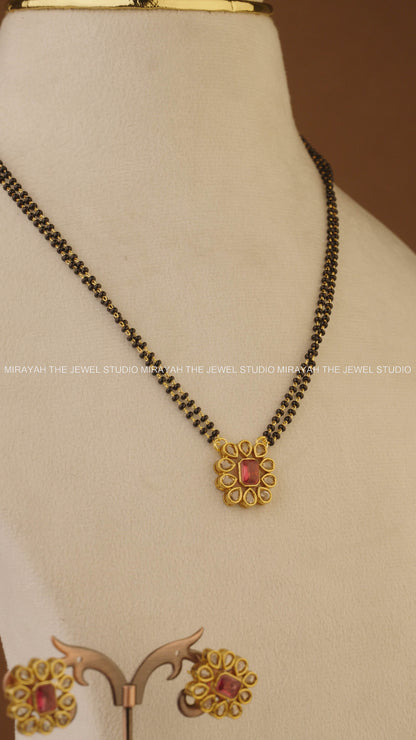 SOUBAGYA SUTRA NECKLACE - RED