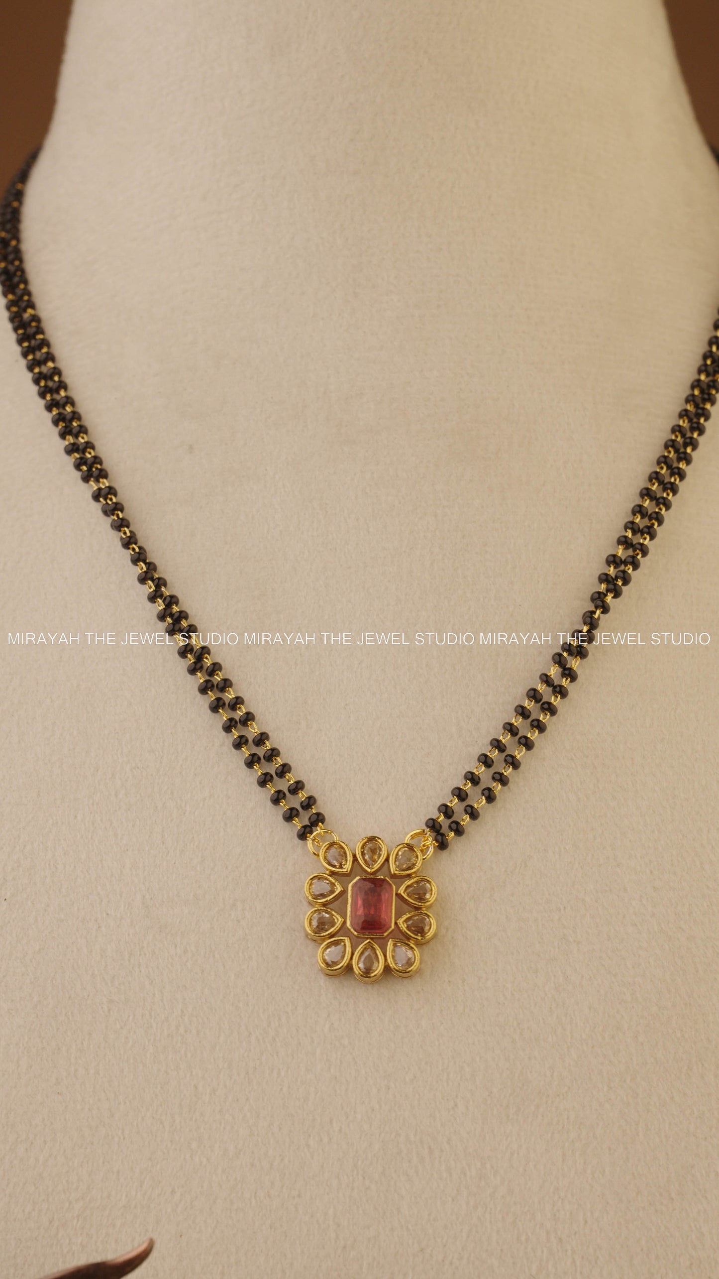 SOUBAGYA SUTRA NECKLACE - RED