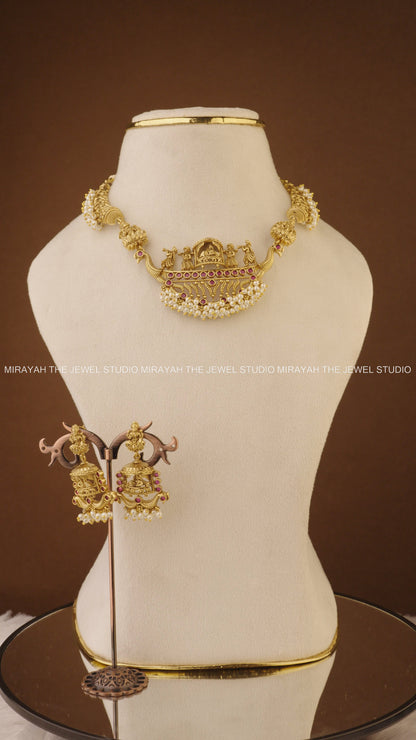 DEVYANI PEARL NECKLACE - PINK