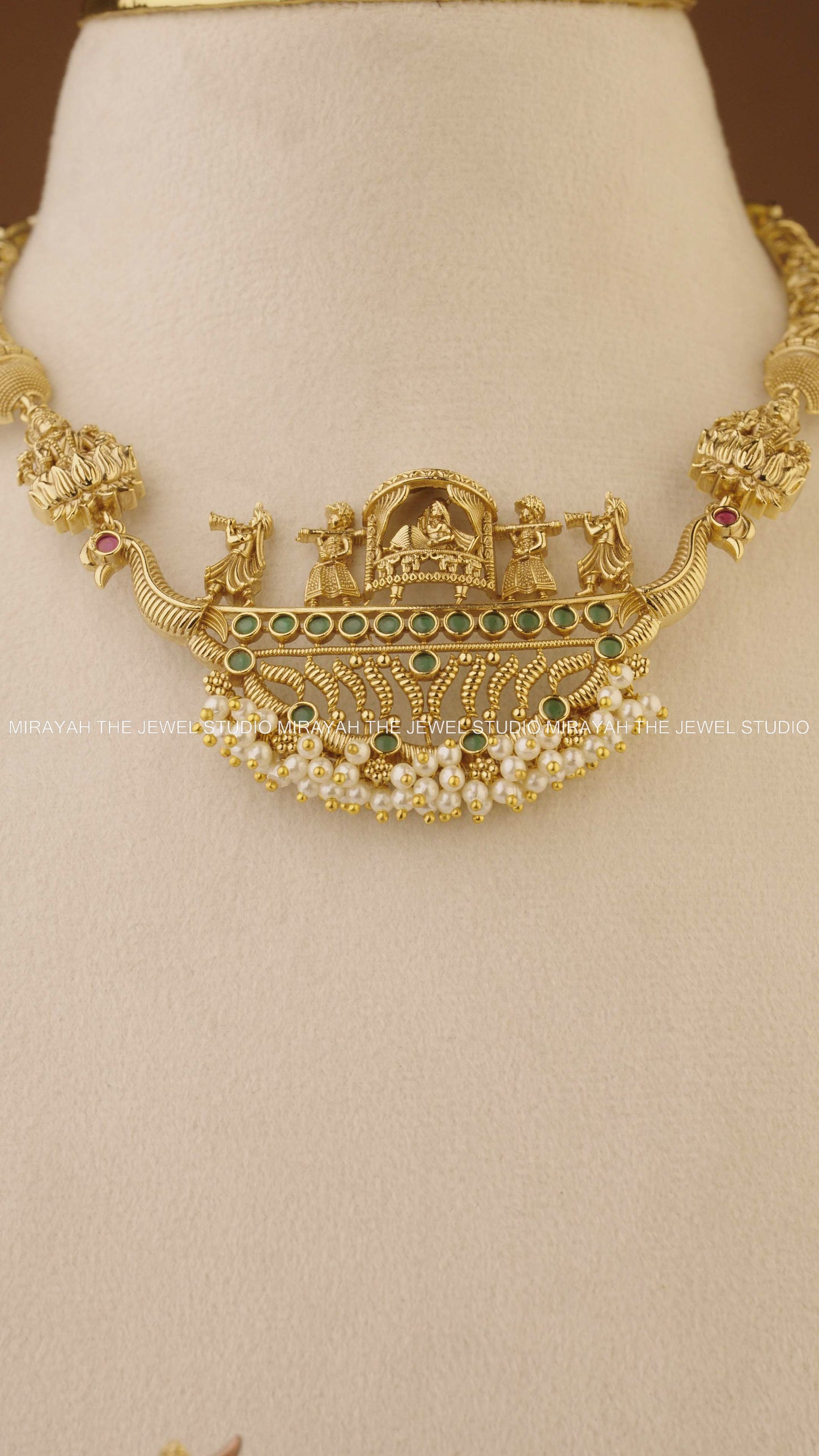 DEVYANI PEARL NECKLACE - GREEN